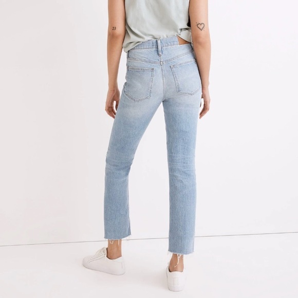 NWT Madewell Petite Perfect Vintage Jean High Waist Distressed Denim Coney 27P - Picture 5 of 16